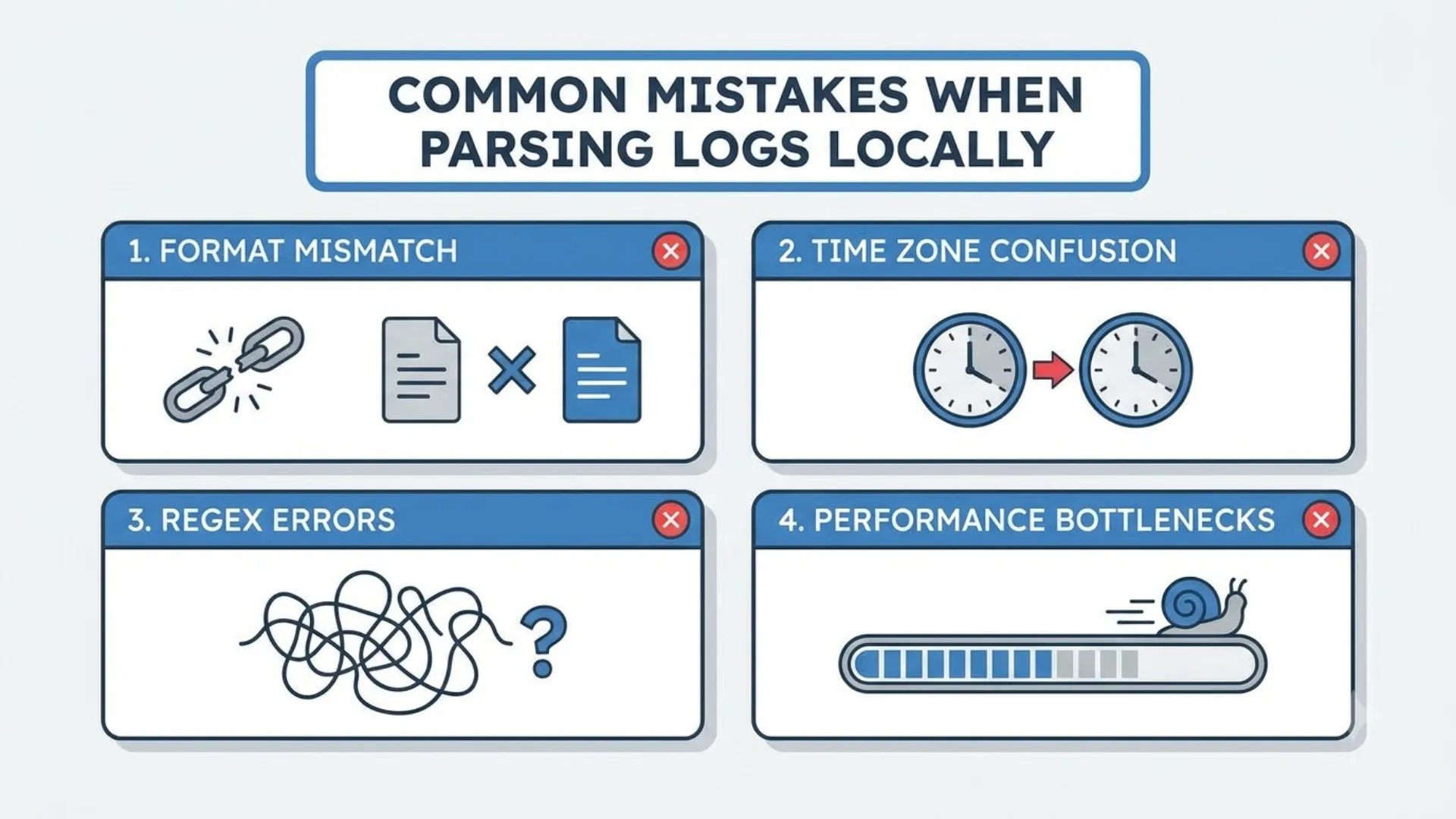 Common Mistakes When Parsing Logs Locally